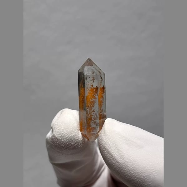 Bright Double-Terminated Quartz from Yunnan, China — complete view
