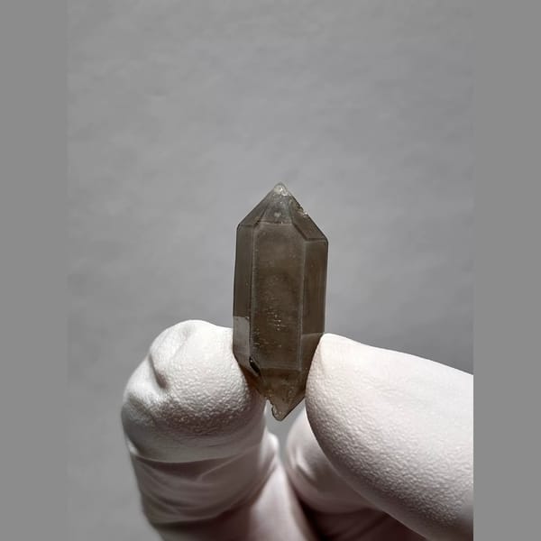 Tea-Tone Sketch Double-Terminated Quartz from Yunnan, China — complete view