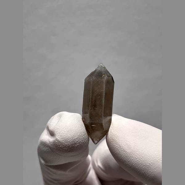 Tea-Tone Sketch Double-Terminated Quartz from Yunnan, China — alternate view
