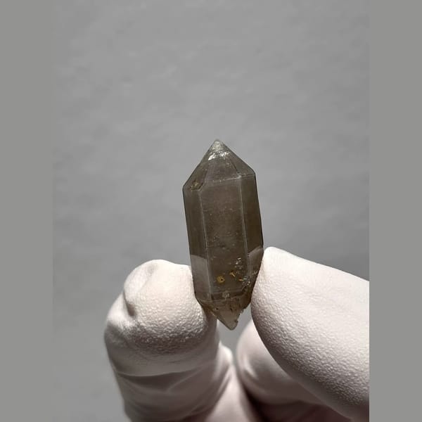 Tea-Tone Sketch Double-Terminated Quartz from Yunnan, China — alternate view