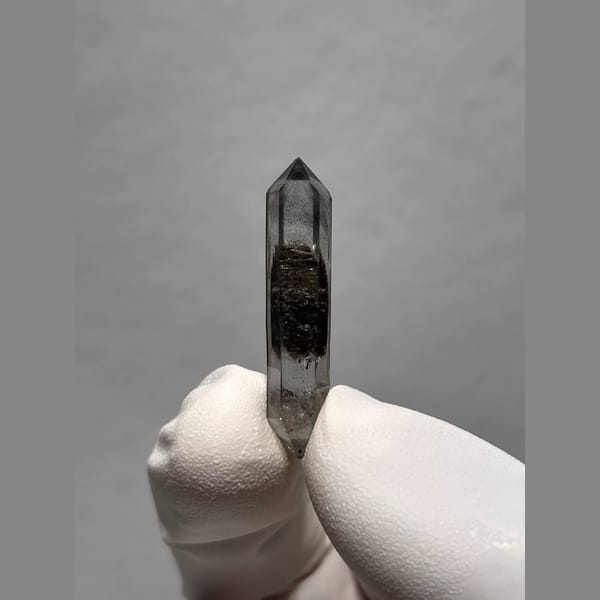 Black-Core Double-Terminated Quartz from Yunnan, China — complete view