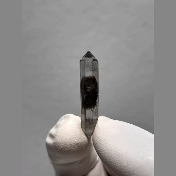 Black-Core Double-Terminated Quartz from Yunnan, China — alternate view