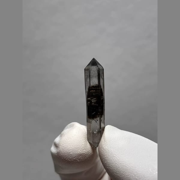 Black-Core Double-Terminated Quartz from Yunnan, China — alternate view