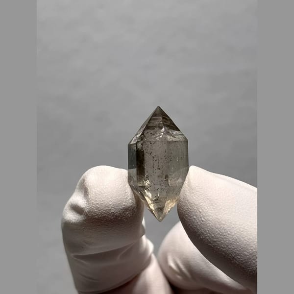 Bright Double-Terminated Quartz from Yunnan, China — complete view