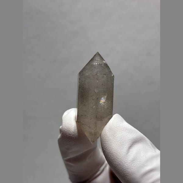 Sketch-Inclusion Double-Terminated Quartz from Yunnan, China — detail view