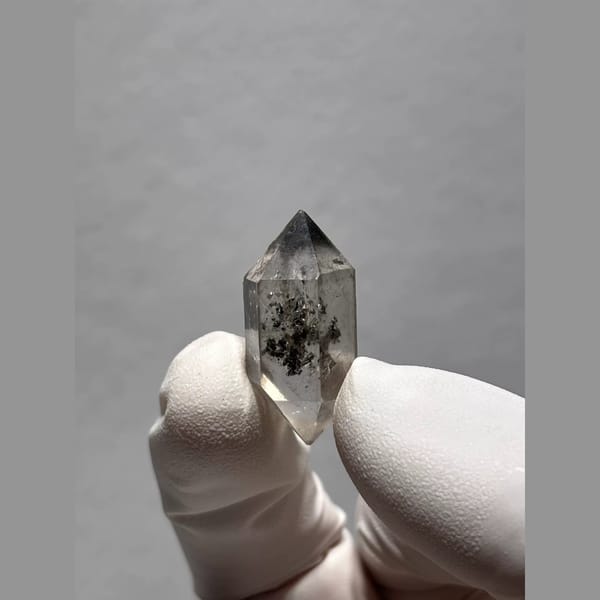 Sketch-Inclusion Double-Terminated Quartz from Yunnan, China — alternate view