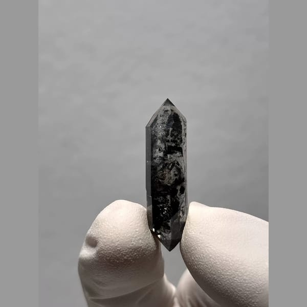 Black-Core Double-Terminated Quartz from Yunnan, China — alternate view