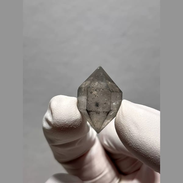 Sketch-Inclusion Double-Terminated Quartz from Yunnan, China — detail view