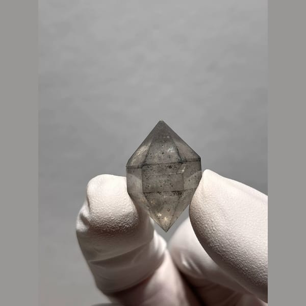 Sketch-Inclusion Double-Terminated Quartz from Yunnan, China — detail view