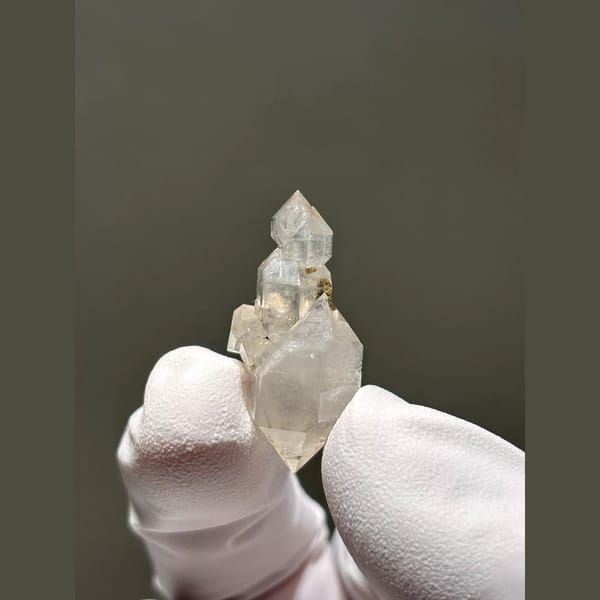 White-Sketch Double-Terminated Quartz from Yunnan, China — alternate view
