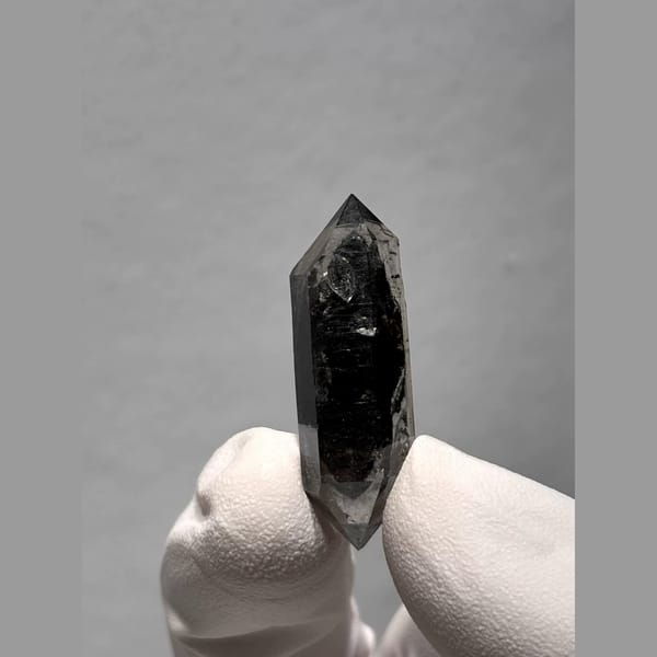 Black-Core Double-Terminated Quartz from Yunnan, China — complete view