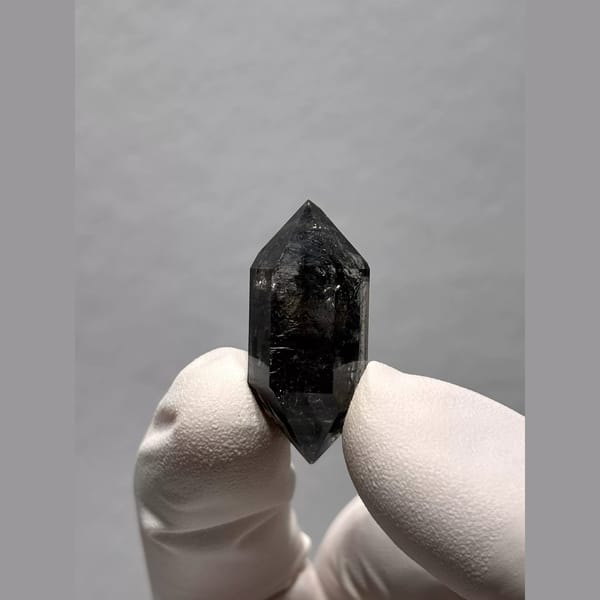 Black-Core Double-Terminated Quartz from Yunnan, China — alternate view