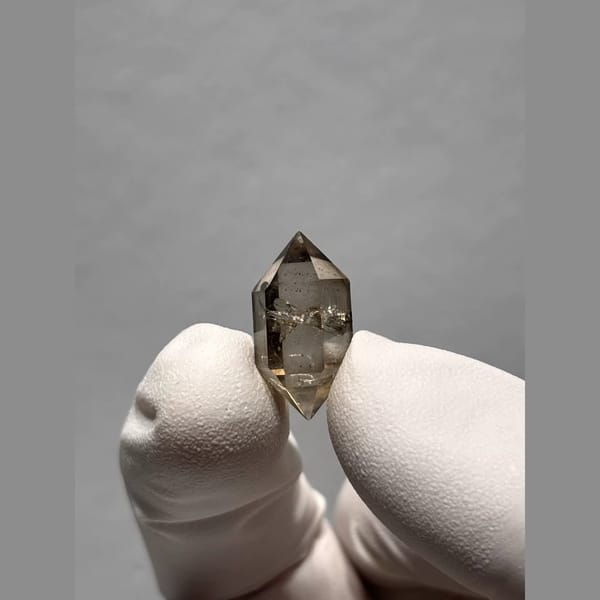 Light Smoky Double-Terminated Quartz from Yunnan, China — complete view