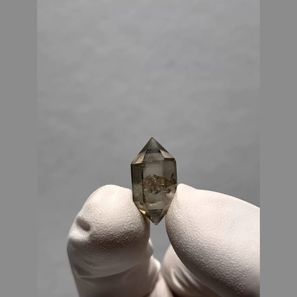 Light Smoky Double-Terminated Quartz from Yunnan, China — detail view