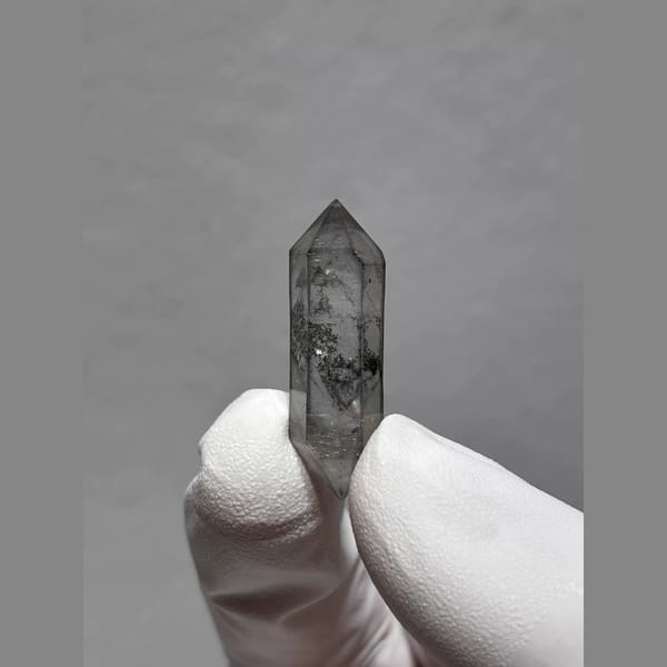 Bright Double-Terminated Quartz from Yunnan, China — complete view