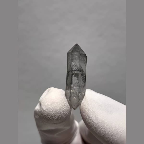 Bright Double-Terminated Quartz from Yunnan, China — detail view