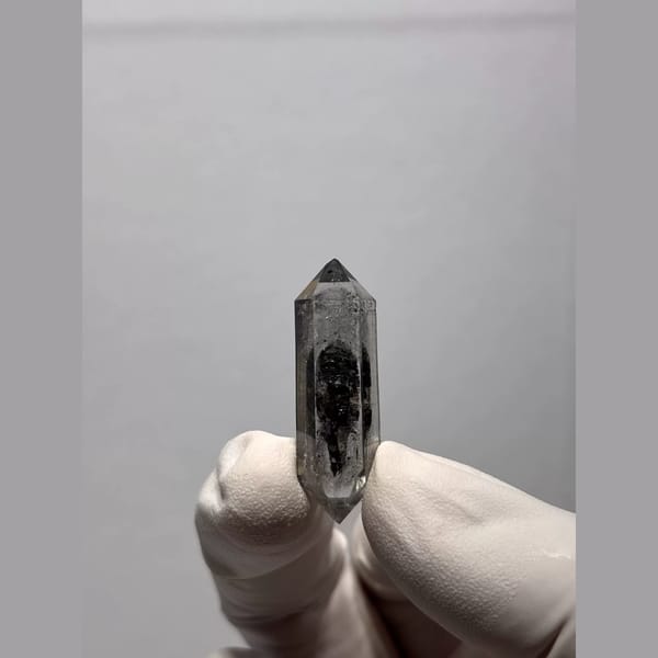 Black-Core Double-Terminated Quartz from Yunnan, China — alternate view