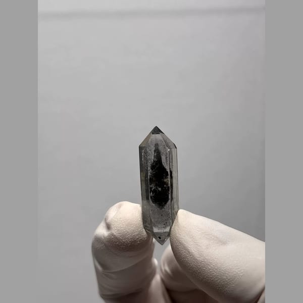 Black-Core Double-Terminated Quartz from Yunnan, China — alternate view