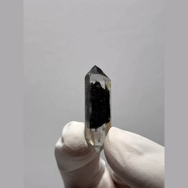 Black-Core Double-Terminated Quartz from Yunnan, China — detail view
