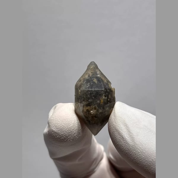 Frosted Water-Worn Double-Terminated Quartz from Yunnan, China — alternate view