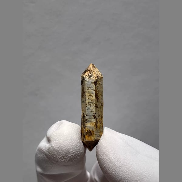 Amber-Coated Included Quartz from Yunnan, China — complete view