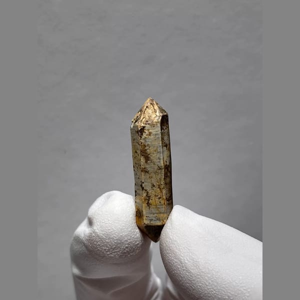 Amber-Coated Included Quartz from Yunnan, China — alternate view