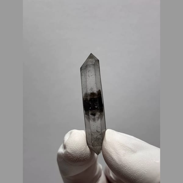 Black-Core Double-Terminated Quartz from Yunnan, China — alternate view