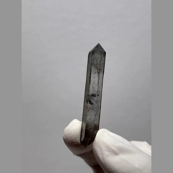Sketch-Inclusion Double-Terminated Quartz from Yunnan, China — detail view