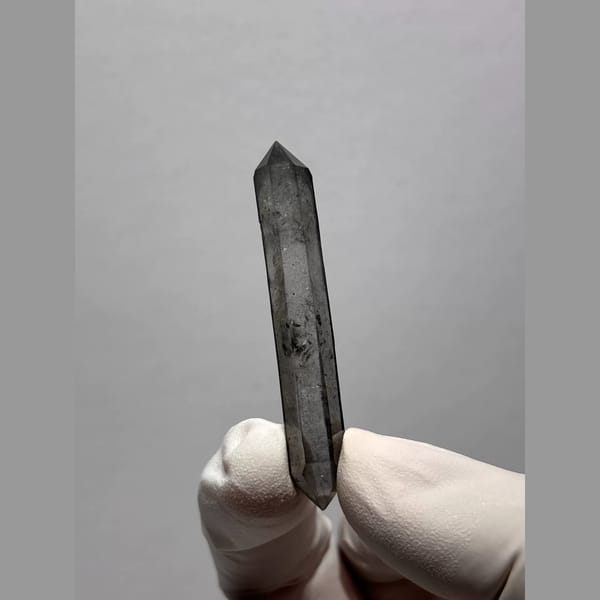 Sketch-Inclusion Double-Terminated Quartz from Yunnan, China — detail view