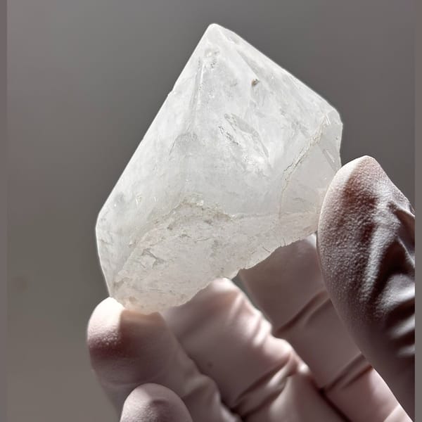 Quartz crystal from Xuebaoding, 4.9 cm across, raw mineral specimen, photo 2 of 7