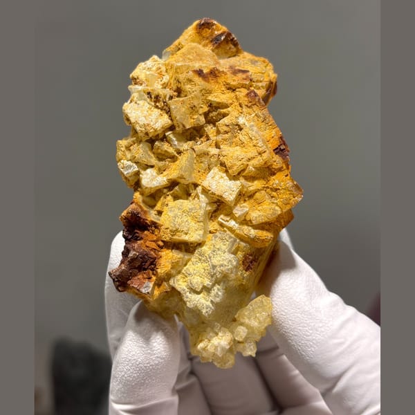 One-of-a-kind yellow-skinned fluorite crystal specimen from Guizhou, China, photo 4 of 6