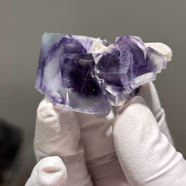Crystal of fluorite from Inner Mongolia, one-of-a-kind specimen, photo 3 of 6