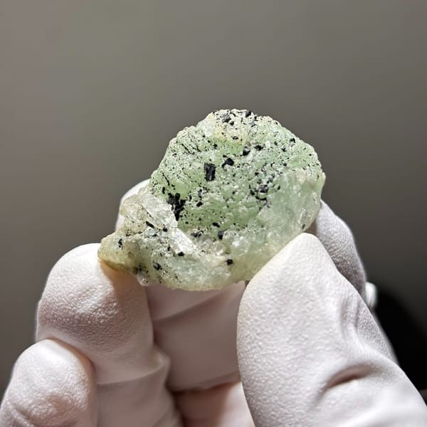 Prehnite crystal from Yunnan, 3.4 cm across, raw mineral specimen, photo 2 of 5
