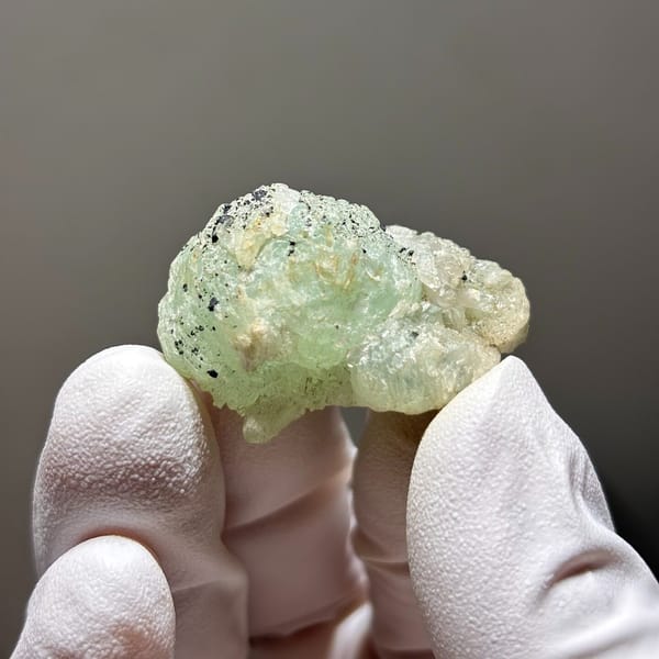 Green prehnite crystal with quartz from Yunnan, natural mineral for display, photo 5 of 5