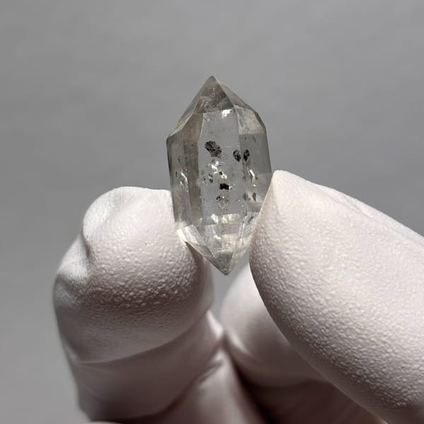 Quartz crystal with calcite from Yunnan, China, natural mineral specimen, photo 1 of 5