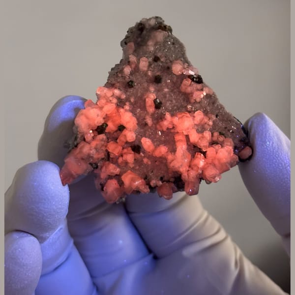 Calcite double-sided crystals with pyrite from Hubei, China, natural mineral specimen, photo 1 of 5