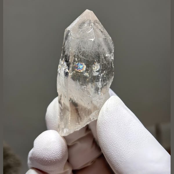 Quartz crystal from Xuebaoding, 5.4 cm across, raw mineral specimen, photo 2 of 5