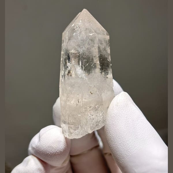 Floater crystal of clear quartz from Xuebaoding, one-of-a-kind specimen, photo 3 of 5
