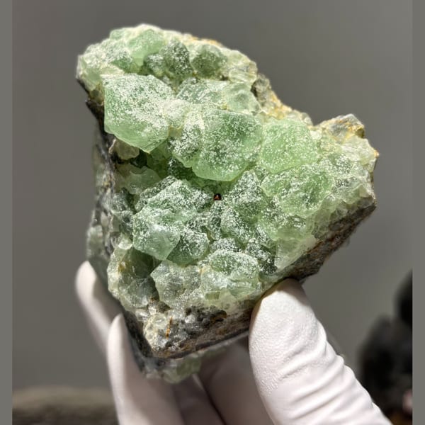 Fluorite crystals from Fujian, 8.3 cm across, raw mineral specimen, photo 2 of 5