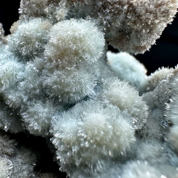 Blue-grey botryoidal creedite floater from Guizhou, China, reverse side
