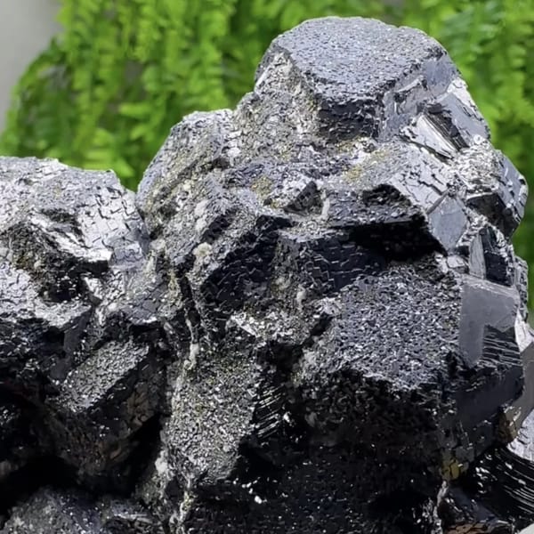 Heavy block of galena with sphalerite and pyrite from Peru, reverse side
