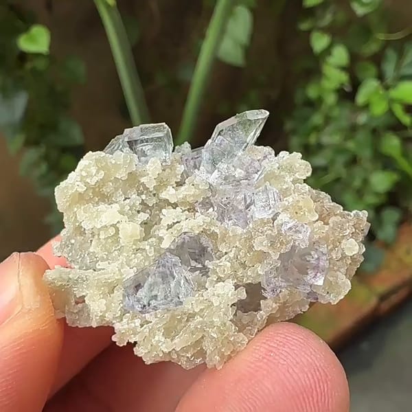 Pale Purple Fluorite with Quartz — Yaogangxian Mine, Hunan - alternate view
