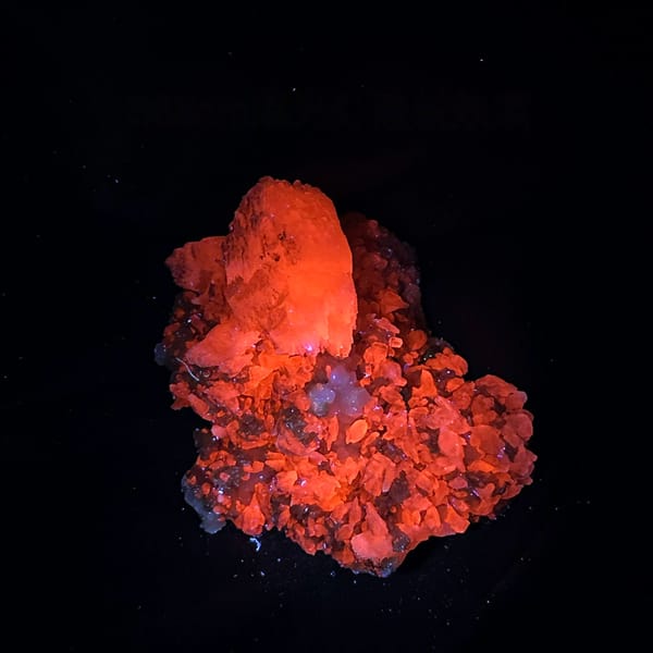 Shield-shaped calcite crystal on quartz and dolomite from Inner Mongolia, China, second angle