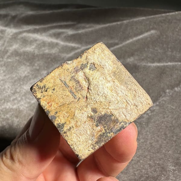 Large golden-brown limonite cube pseudomorph after pyrite from Guangxi, China, second angle