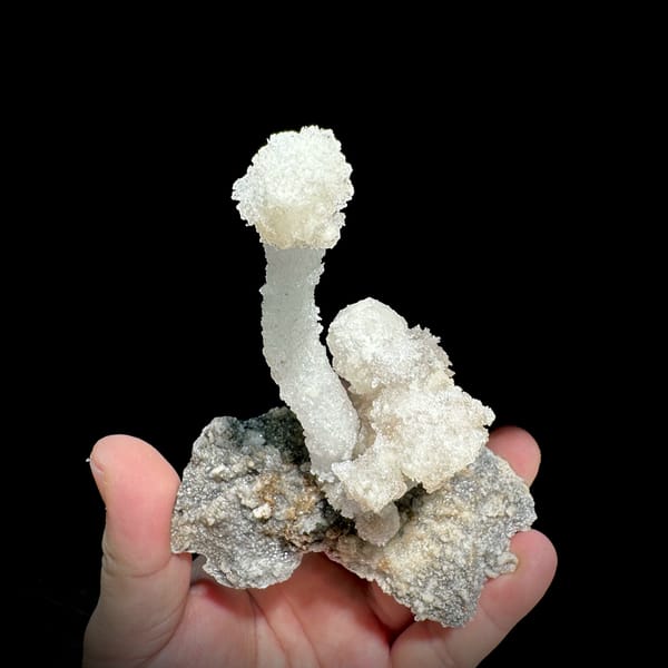 Curved white gypsum spire from Guizhou, China, second angle