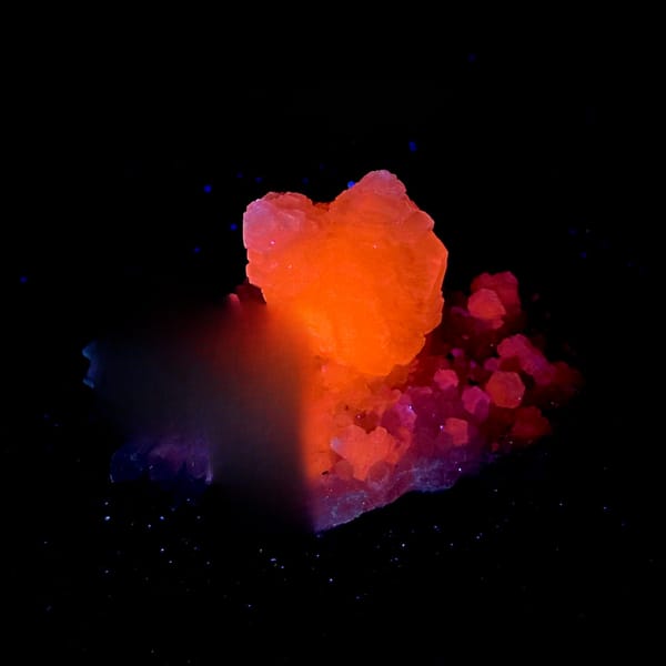 Stacked pagoda calcite tower on white quartz from Guangdong, China, second angle