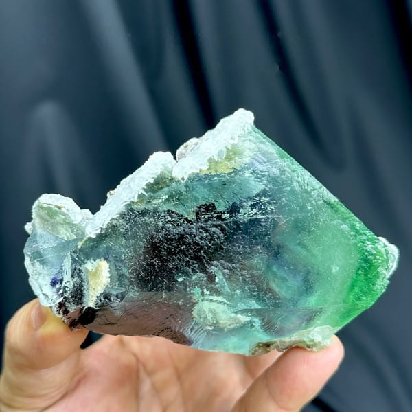 Large glassy phantom fluorite with red, green and blue layers from Inner Mongolia, China