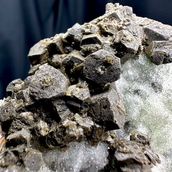 Frosted mint-green fluorite between chocolate-brown calcite from Fujian, China, reverse side