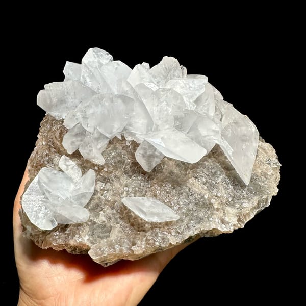 Calcite and fluorite, from Fujian, China, top view