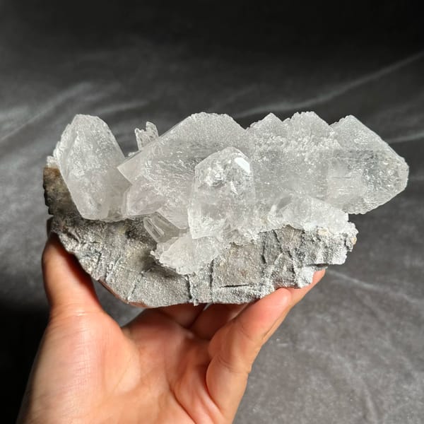 White baryte column with glassy tabular blades from Sichuan, China, second angle
